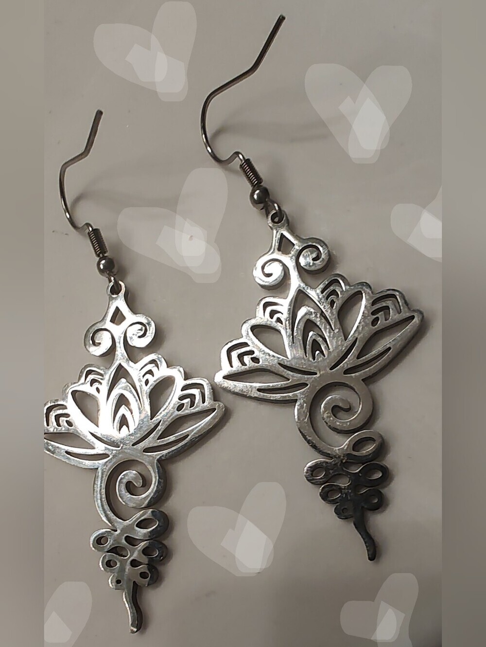 NWOT Stainless Steel Lotus Flower Earrings 💠